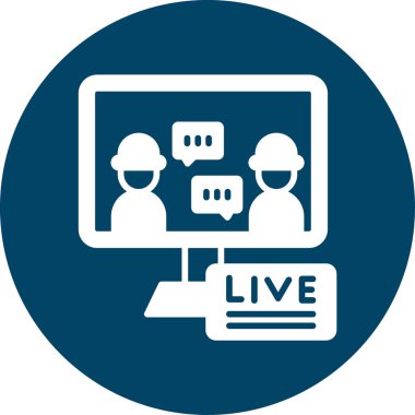 Canlı simge vektör illüstrasyonu