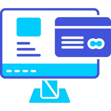 bilgisayar izleme simgesi, vektör illüstrasyonu