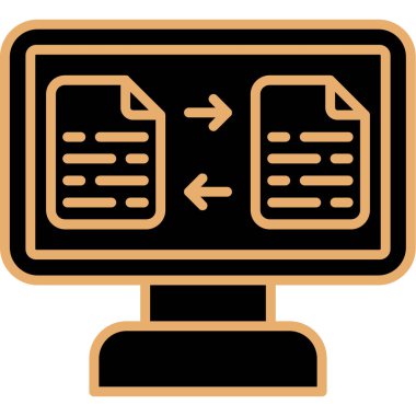 bilgisayar izleme simgesi, vektör illüstrasyonu