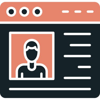 kimlik kartı vektör simgesi