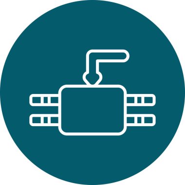 Benzin istasyonu simgesinin vektör illüstrasyonu