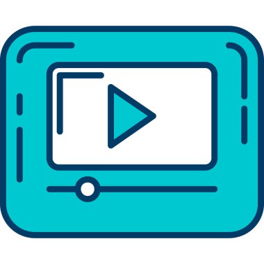video oynatıcı simge vektör illüstrasyon tasarımı