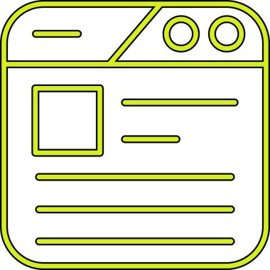 Web arayüzü vektör çizimi, simge