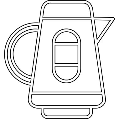 Kahve ısıtıcısı simgesi, basit tasarım