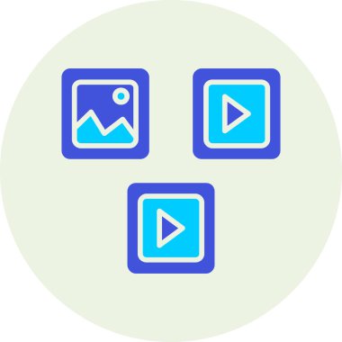 video. Web simgesi basit illüstrasyon