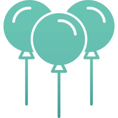 Beyaz ve mavi balonların vektör çizimi