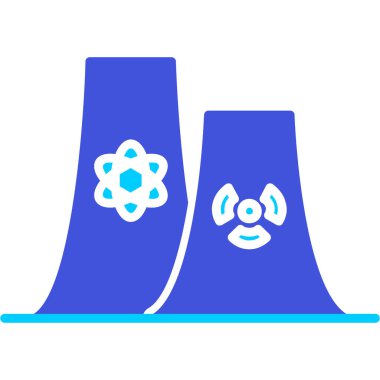 Biyolojik tehlike vektör simgesi. biçim düz sembol, kobalt rengi, yuvarlak açılar, beyaz arkaplan