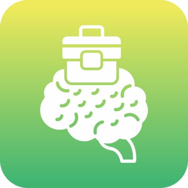 Beyin vektör simgesi modern illüstrasyon tasarımı