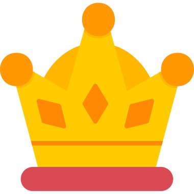 Taç düz simge, düz stil