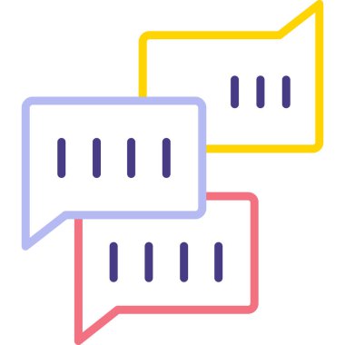 Konuş. Web simgesi basit bir illüstrasyon. vektör illüstrasyonu