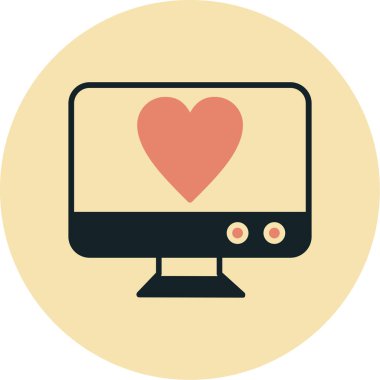 Kalp monitörü vektör simgesi