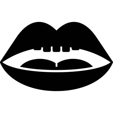 dudak vektör simgesi. biçim vektör sembolü.