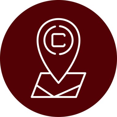 harita işaretleyici vektör simgesi modern illüstrasyon