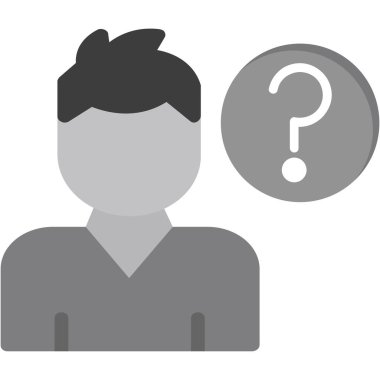 soru işareti simgesi, düz tasarım