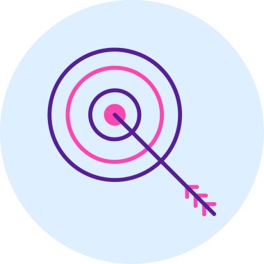 Hedef. Web simgesi basit illüstrasyon