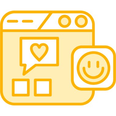 Anahat tarzında mutlu sevgililer günü simgesi