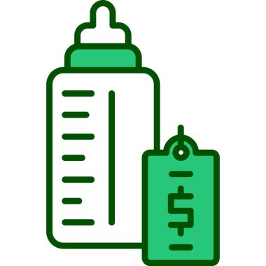 para ve dolar vektör çizgisi simgesi dekoru