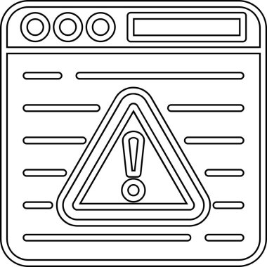 Uyarı tehlike simgesi ana hat biçiminde