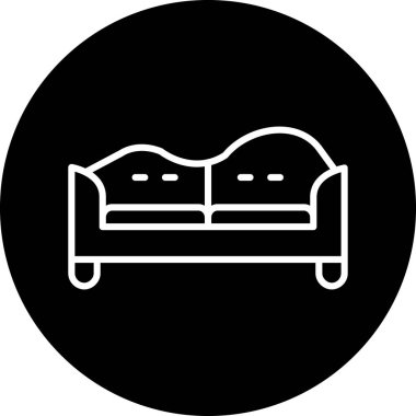 yatak ikonu vektör illüstrasyonu