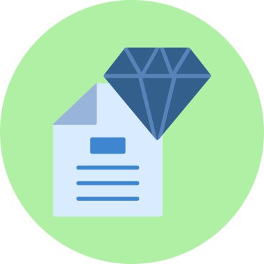 Elmas. Web simgesi basit illüstrasyon