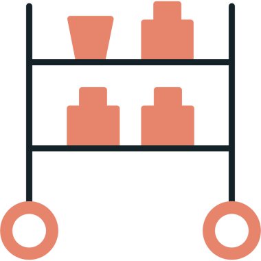 Sepet ikonu vektör illüstrasyonu