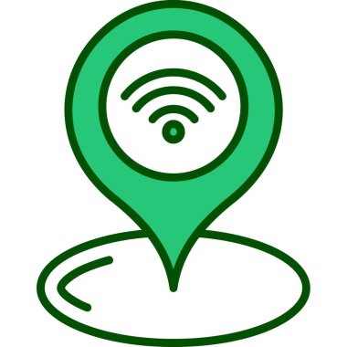 wifi konum simgesi vektör çizimi çizimi