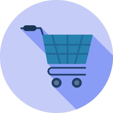 Alışveriş arabası ikonu modern illüstrasyon tasarımı