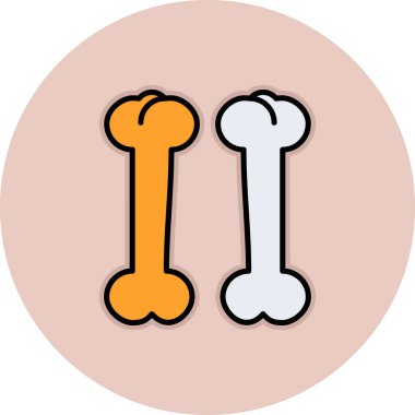 Beyaz ve turuncu çizgi film ikonunun vektör çizimi