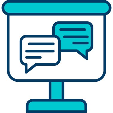 Konuşma simgesi, vektör illüstrasyonu