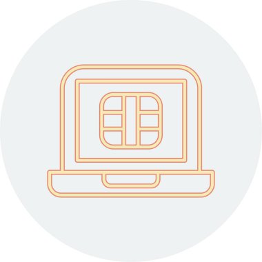 Modern bilgisayar simgesinin vektör illüstrasyonu