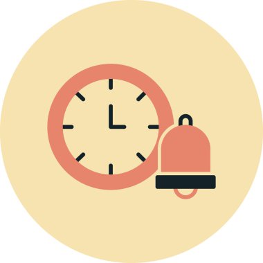 çalar saat simge vektör çizim