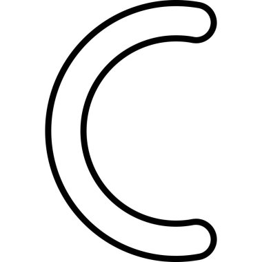 C harfi logosu. vektör illüstrasyonu.