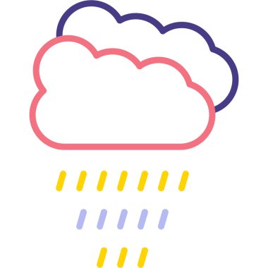 Bulut simgesi vektör illüstrasyonu