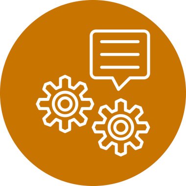 dişli vektör çizgisi simgesi tasarımı