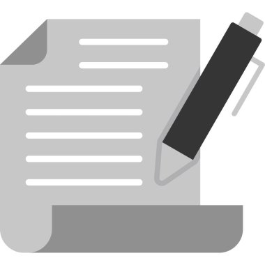 Kağıt levha ve kalem simgesi