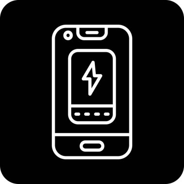 taşınabilir şarj simgesi beyaz arkaplanda izole edildi