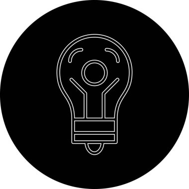 Ampul. Web simgesi basit illüstrasyon