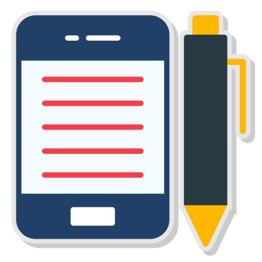 mobil uygulama. Web simgesi basit illüstrasyon