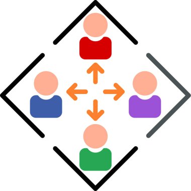 Vektör çizimi. grup insan simgesi