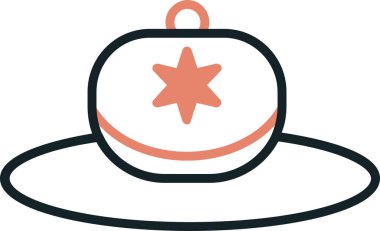 Bir yıldızlı çanın vektör çizimi