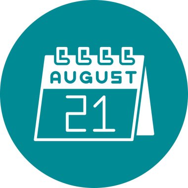 Ağustosun 21. Düz simgesi