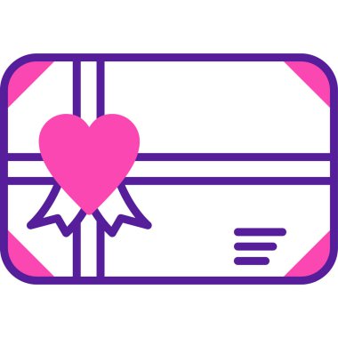 Kalpli kart. Web simgesi vektör illüstrasyonu