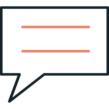 Sohbet mesajı vektör illüstrasyonu