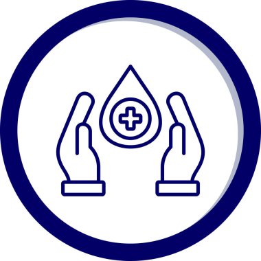 Bir damla su ikonunun vektör illüstrasyonu