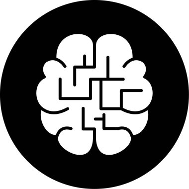 Moda Biçimli Beyin Simgesi İzole Arkaplan