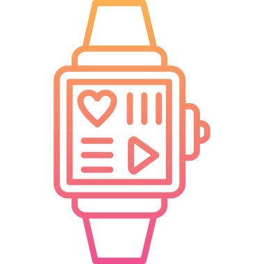 kalp saati vektör simgesi