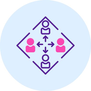 Bir grup insan simgesinin vektör çizimi