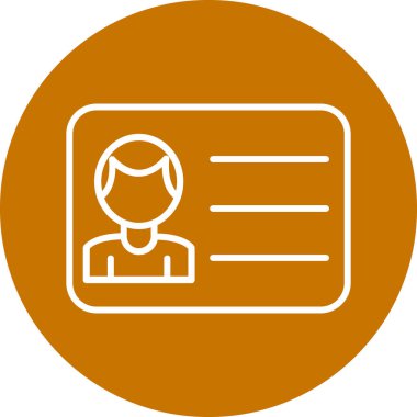 ID kart simgesi vektör illüstrasyonu