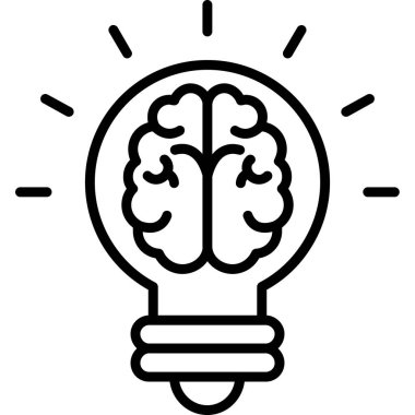 Bir fikrim var. Web simgesi basit illüstrasyon