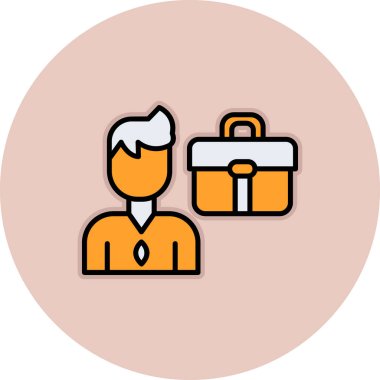 iş ve ofis simgesi vektör illüstrasyonu